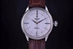 Rolex Celline Rose Gold Markers White Face Brown Leather Band_th.JPG